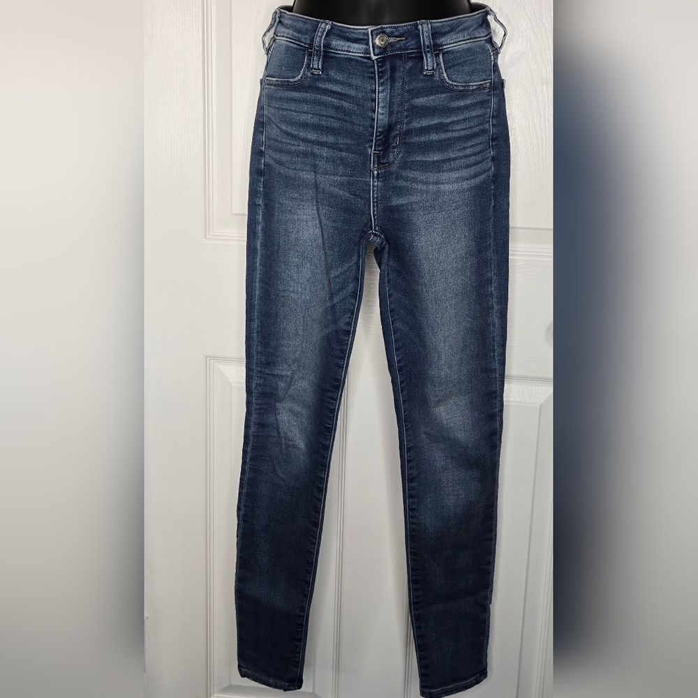 American Eagle Super Stretch Jeggings - Dark Wash - Size 0